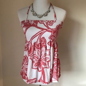 Floral tie halter top 🌺